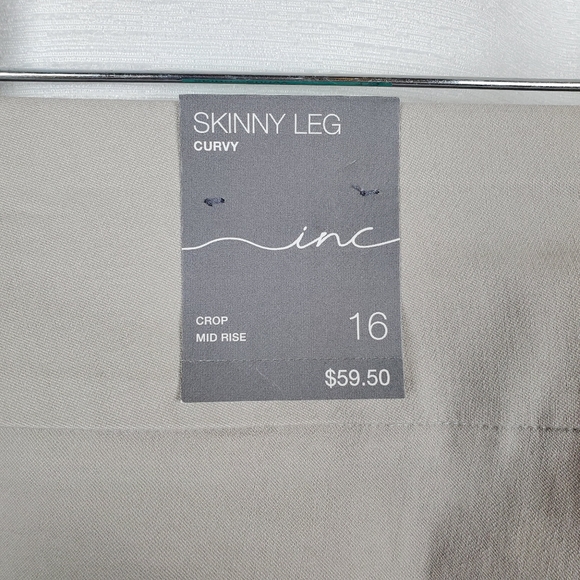 *NEW* INC Curvy Skinny Crop Mid Rise Pull On Pants - Picture 5 of 6